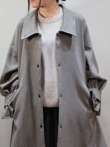 WHYTO "TENT LINE COAT BROWN CHECK"