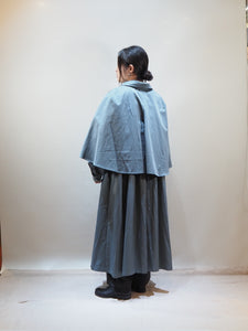 MIDIUMISOLID "3way ケープコート BLUE GRAY"