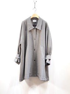 WHYTO "TENT LINE COAT BROWN CHECK"