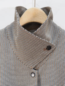 WHYTO "TENT LINE COAT BROWN CHECK"