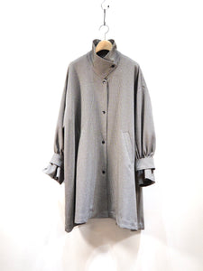 WHYTO "TENT LINE COAT BROWN CHECK"