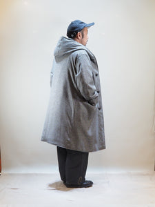 miffew "WOOL HOODED DOWN COAT 千鳥格子"