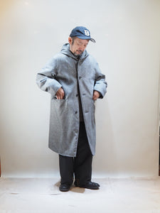 miffew "WOOL HOODED DOWN COAT 千鳥格子"