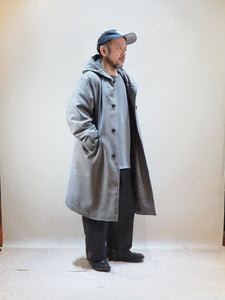 miffew "WOOL HOODED DOWN COAT 千鳥格子"