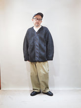 画像をギャラリービューアに読み込む, BARNS OUTFITTERS &quot;ユーティリティ ボア カーディガン BLACK&quot;
