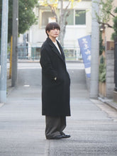 画像をギャラリービューアに読み込む, mizuiro ind &quot;スタンドカラーロングコート BLACK&quot;
