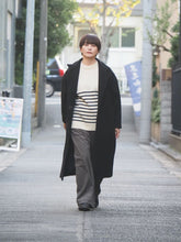 画像をギャラリービューアに読み込む, mizuiro ind &quot;スタンドカラーロングコート BLACK&quot;
