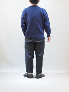 GUERNSEY WOOLLENS "オーバーサイズ ガンジーセーター NAVY"