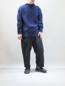 GUERNSEY WOOLLENS "オーバーサイズ ガンジーセーター NAVY"