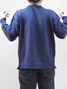 GUERNSEY WOOLLENS "オーバーサイズ ガンジーセーター NAVY"