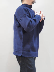 GUERNSEY WOOLLENS "オーバーサイズ ガンジーセーター NAVY"