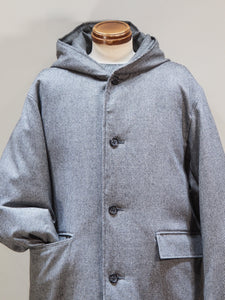 miffew "WOOL HOODED DOWN COAT 千鳥格子"