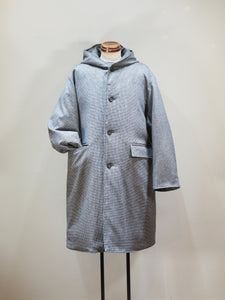 miffew "WOOL HOODED DOWN COAT 千鳥格子"