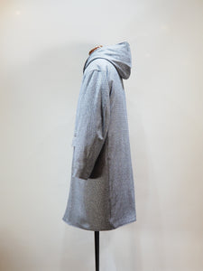 miffew "WOOL HOODED DOWN COAT 千鳥格子"