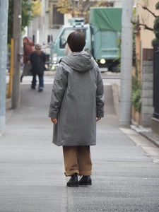 miffew "WOOL HOODED DOWN COAT 千鳥格子"