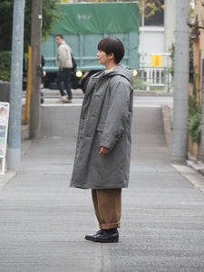 miffew "WOOL HOODED DOWN COAT 千鳥格子"