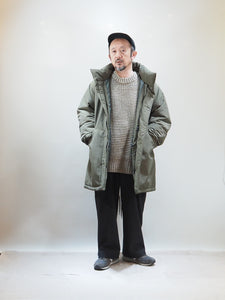 AUDIENCE "60/40クロス 中綿 M65タイプ スタンドカラーコート OLIVE"