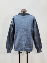 画像をギャラリービューアに読み込む, GUERNSEY WOOLLENS &quot;オーバーサイズ ガンジーセーター CHARCOAL&quot;
