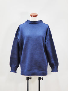 GUERNSEY WOOLLENS "オーバーサイズ ガンジーセーター NAVY"