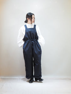 NOUVELLES DU PARADIS "コットンバーバリー サロペット NAVY"