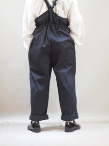 NOUVELLES DU PARADIS "コットンバーバリー サロペット NAVY"